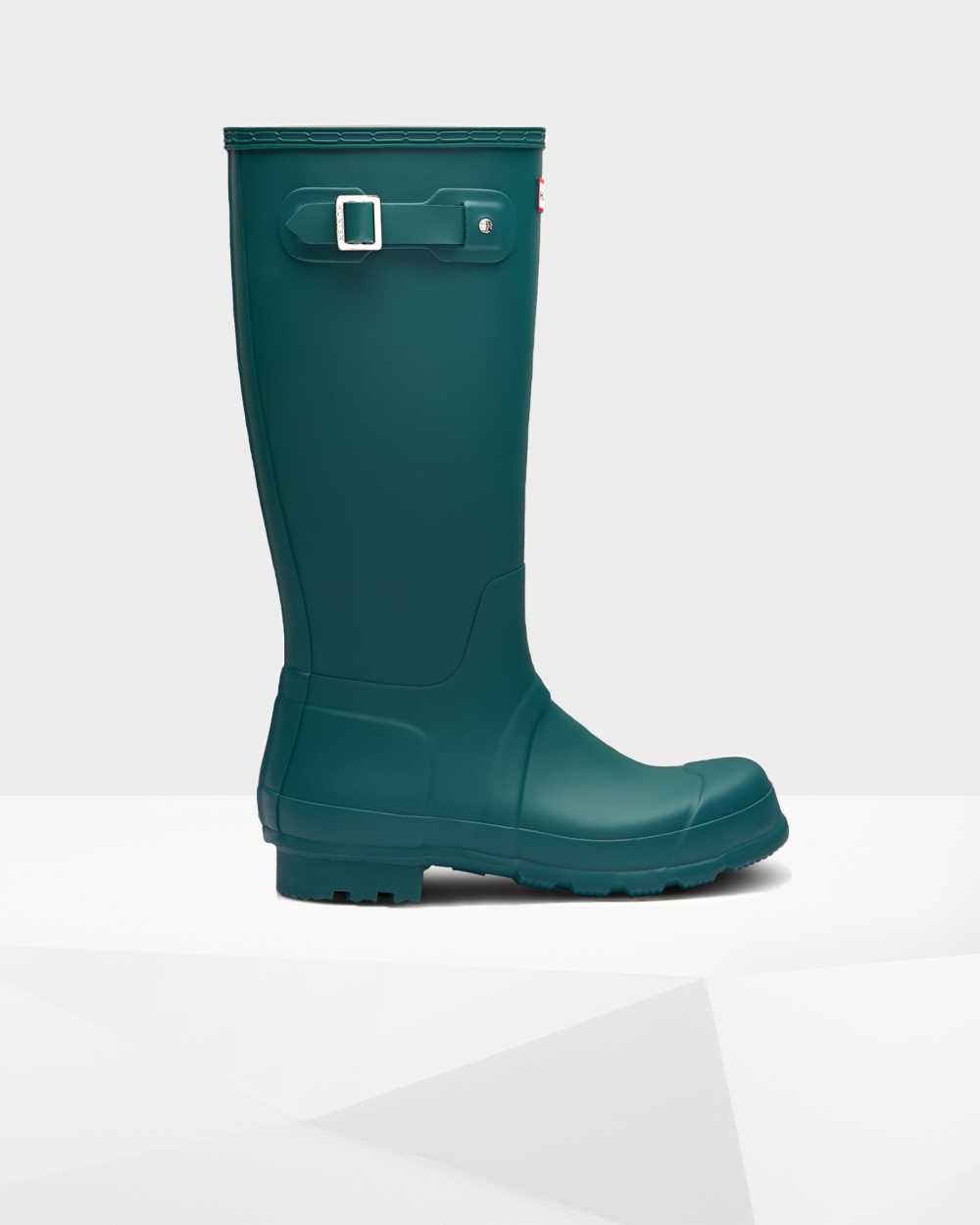 Mens Hunter Original Tall Boots Turquoise | RMZCQG-137